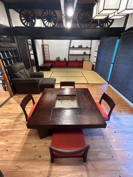 囲炉裏を囲む寛ぎのひととき