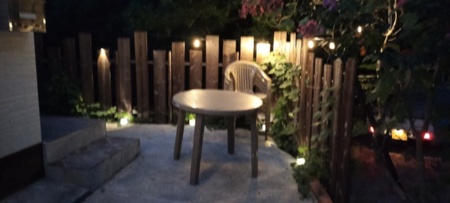 夜の夕涼みに最適　喫煙にも